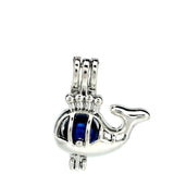 10PCS Whale Charms Pearl Cage Aromatherapy Diffuser Pendant Gift Necklace