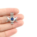 10PCS Floating Charms Eye Moon Pearl Cage Locket Aromatherapy Diffuser Pendant