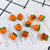 DIY Persimmon Fruit Earring Charms 3D Glasses Accessories 12mm 40pcs