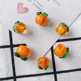 DIY Persimmon Fruit Earring Charms 3D Glasses Accessories 12mm 40pcs