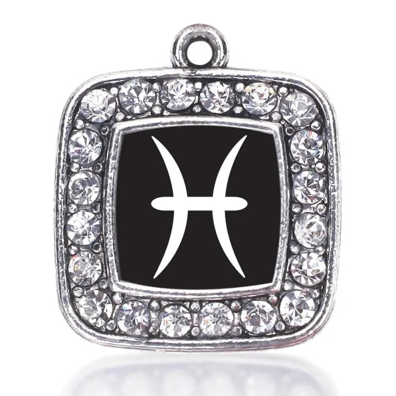Pisces Zodiac Circle Charm Necklace