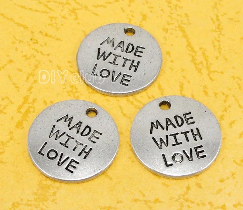 40pcs Tibetan Silver Love Charms Pendant 19mm