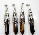 6pcs Natural Gem Stone Pendulum Chakra Amulet Wicca