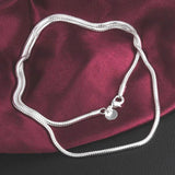 925 Silver Snake Chain Necklace Charm Thin Cable 1/3MM Wide Chain X04