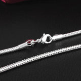 925 Silver Snake Chain Necklace Charm Thin Cable 1/3MM Wide Chain X04