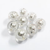 100pcs Clear Beads Inside Foil Beads for Kids Necklace/Bracelet Making