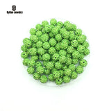 200pcs 10mm 6 Row High Micro Pave CZ Disco Crystal Paved Bead Ball Spacer
