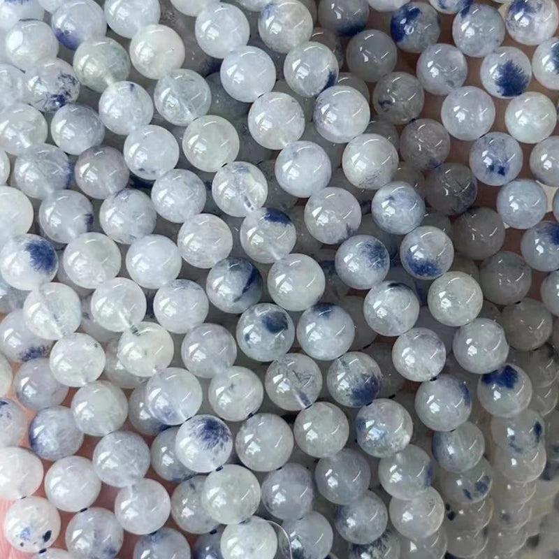 Natural Dumortierite in Quartz Dumoyite Round Beads 6 8mm