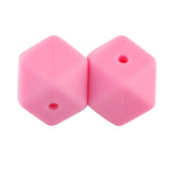 14MM Hexagon Silicone Beads Baby Teether DIY Necklace BPA