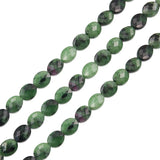 Ruby-Zoisite Faceted Cube Beads Strand 6x8mm