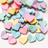 500 Resin Flat Heart Beads for Jewelry Making
