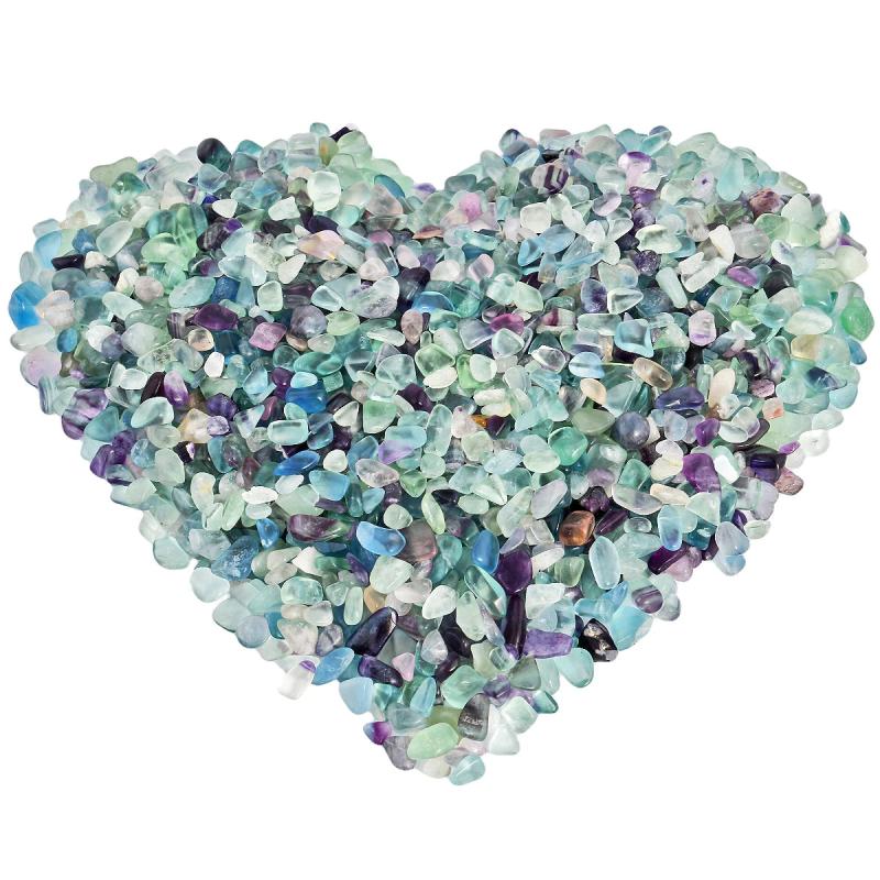 Natural Fluorite Tumbled Stone Chips 460g for Jewelry Making