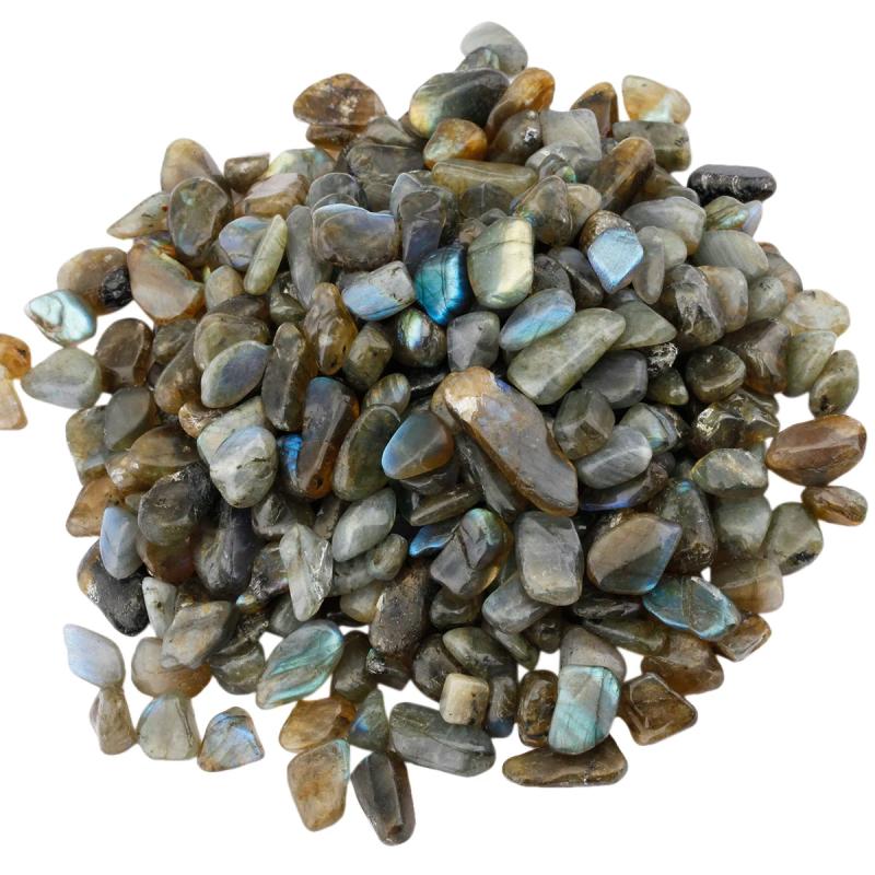 Labradorite Tumbled Stone Chips - Natural Crushed Pieces Beads