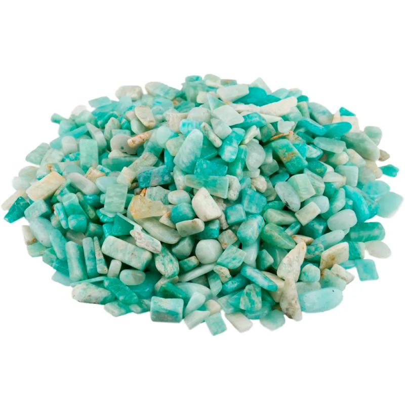 460g Natural Amazonite Tumbled Stone Crushed Polishing Crystal Quartz Gravel