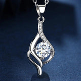 S925 Sterling Silver Zircon Necklace For Women