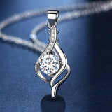 S925 Sterling Silver Zircon Necklace For Women