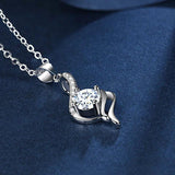 S925 Sterling Silver Zircon Necklace For Women