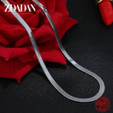 925 Silver Necklace 4MM Snake Chain Men & Women