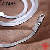 925 Silver Necklace 4MM Snake Chain Men & Women