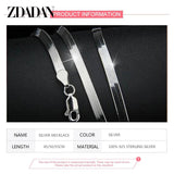 925 Silver Necklace 4MM Snake Chain Men & Women