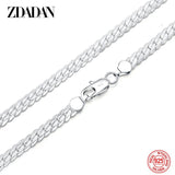 925 Silver 5mm Full Sideways Chain Necklace Gift