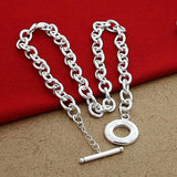 925 Silver Chain Link Necklaces Women Men Jewelry