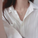 14K Bear Pendant Long Chain Necklace for Women Jewelry