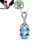Water Drop Zircon 925 Sterling Silver Pendant Necklace