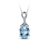 Water Drop Zircon 925 Sterling Silver Pendant Necklace