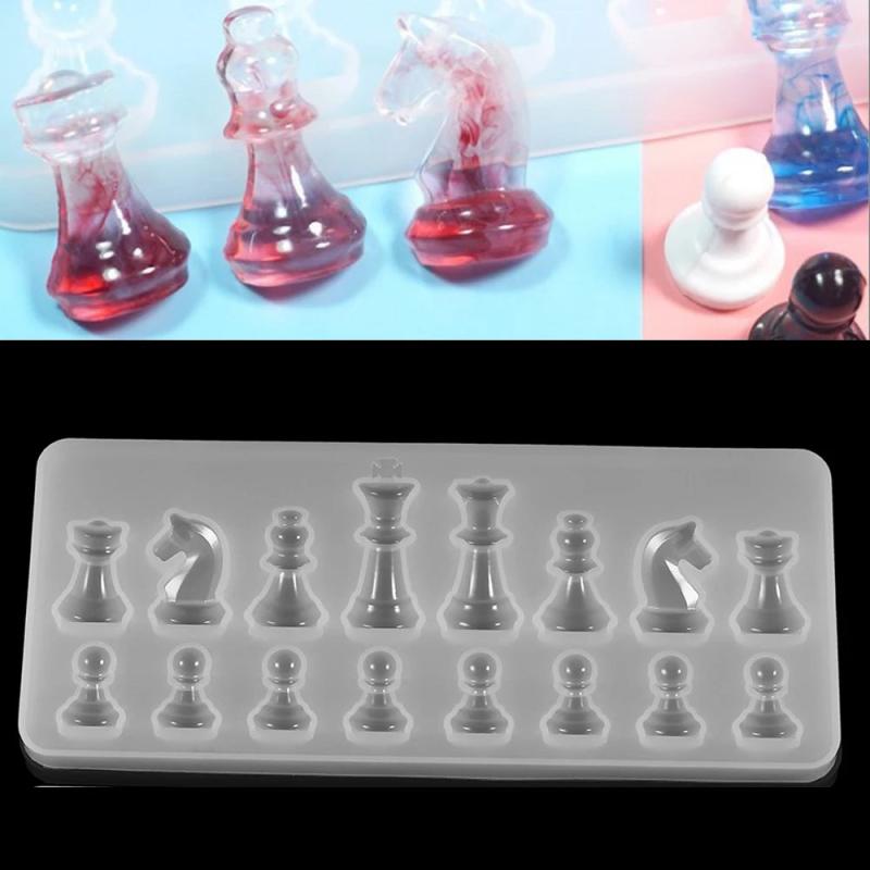 3D Chess Pieces UV Resin Molds for DIY Jewelry Making