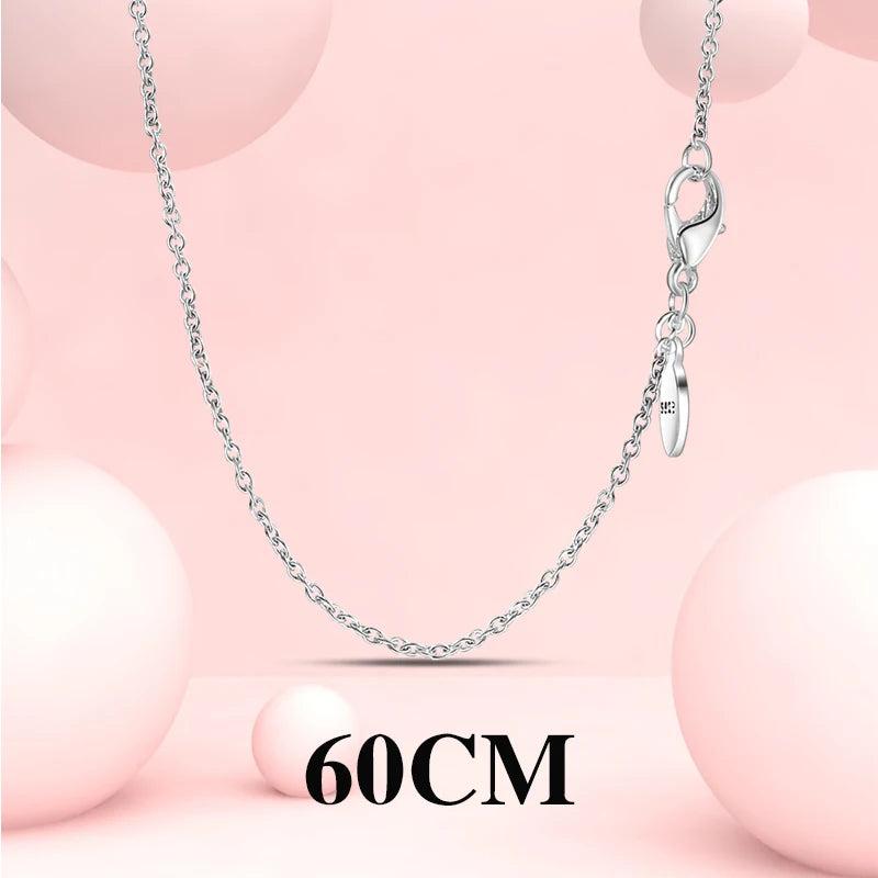 925 Sterling Silver O Chain Necklace for Women