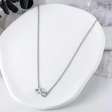 925 Sterling Silver O Chain Necklace for Women