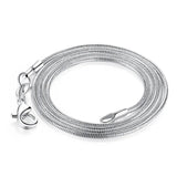5pcs/lot 925 Sterling Silver Chains 1mm Snake Chain Necklace