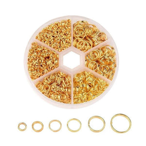 4-10mm Golden Iron Ring Double Ring Closed Ring Buckle DIY Jewelry Accessories
