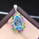 Silver Water Drop Pendant Necklace for Women - Anniversary Gift