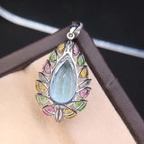 Silver Water Drop Pendant Necklace for Women - Anniversary Gift