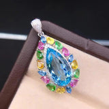 Silver Water Drop Pendant Necklace for Women - Anniversary Gift