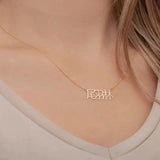 Customizable Stainless Steel Pendant Necklace Personalized Silver Nameplate Gift