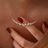 Freshwater Pearls Short Chain Necklace Vintage Silver Clavicle Chain