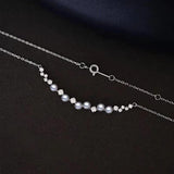 Freshwater Pearls Short Chain Necklace Vintage Silver Clavicle Chain