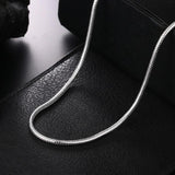 3MM Snake Chain Necklace S925 Sterling Silver Wedding Jewelry