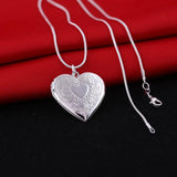 925 Silver Heart Photo Frame Necklace