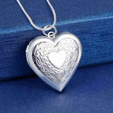 925 Silver Heart Photo Frame Necklace
