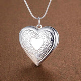 925 Silver Heart Photo Frame Necklace