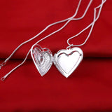 925 Silver Heart Photo Frame Necklace