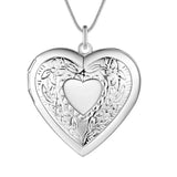 925 Silver Heart Photo Frame Necklace