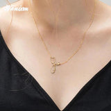 Stethoscope Letter Name Necklace Pendant Stainless Steel