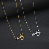 Personalized Stainless Steel Choker Chain Necklace Female Gift