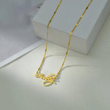 Personalized Stainless Steel Choker Chain Necklace Female Gift