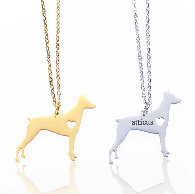 Doberman Dog Charm Pinscher Dog Necklace Pet Loss Gift For Dog Lover